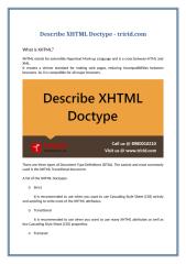 Describe XHTML Doctype.docx