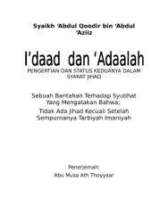 Syaikh Abd.Qodir bin Abd.Aziz - Pengertian I'daad & 'Adalaah.doc