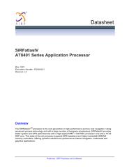PDSH0055 r1.0 SiRFatlasIV AT8401 Series Application Processor Datasheet.pdf